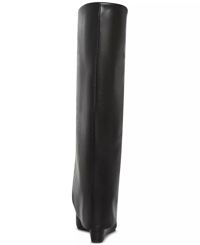 Madden Girl Evander Wide-Calf Fold-Over Cuffed Knee High Wedge Dress Boots 3