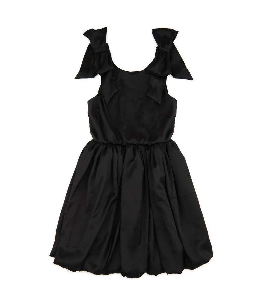 flowers by zoe Flowers By Zoe - Girls Satin Tie Shoulder Bubble Dress 4