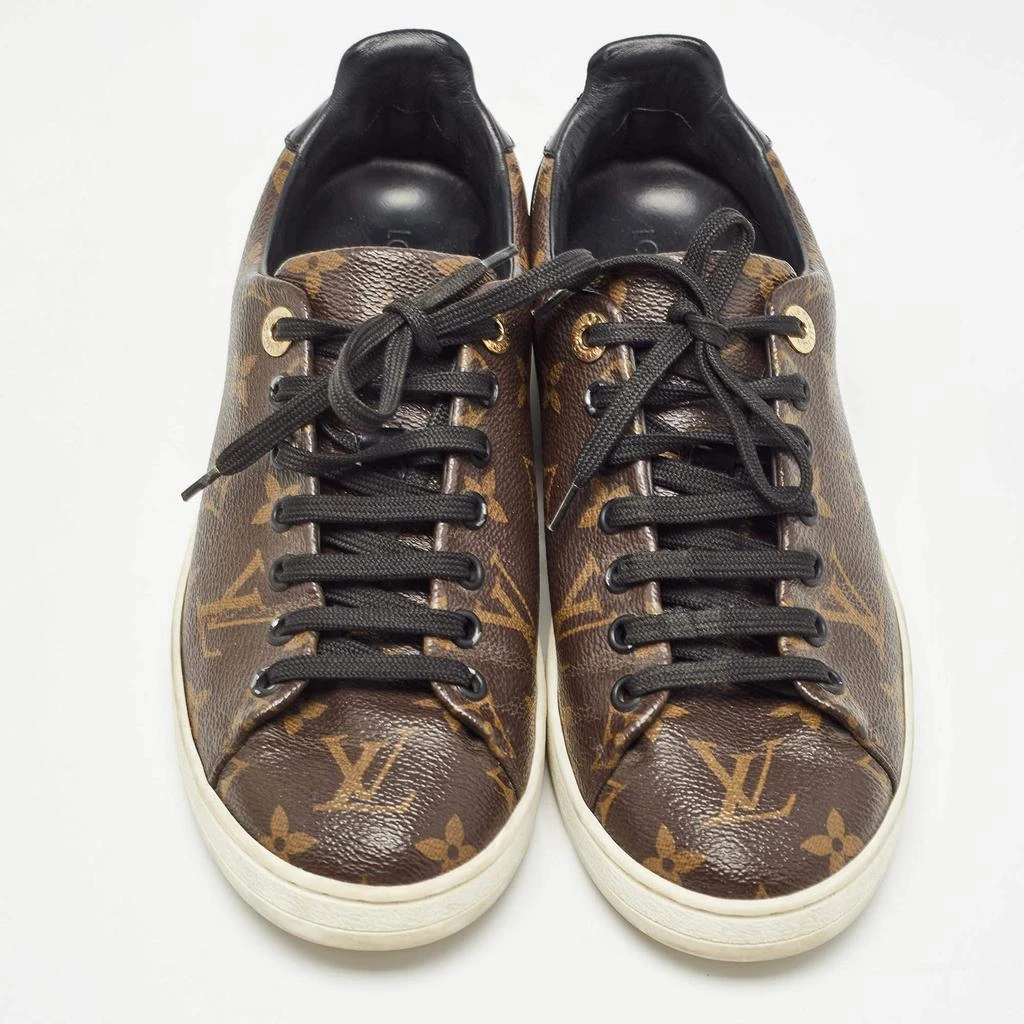 Louis Vuitton Louis Vuitton Brown Monogram Coated Canvas Frontrow Low Top Sneakers Size 38 3