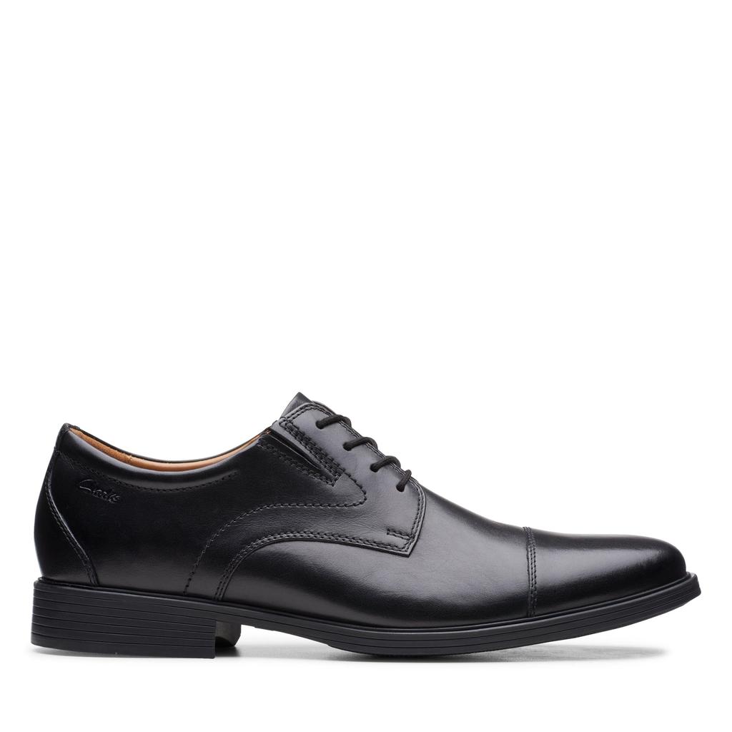 Clarks Whiddon Cap in Black Leather