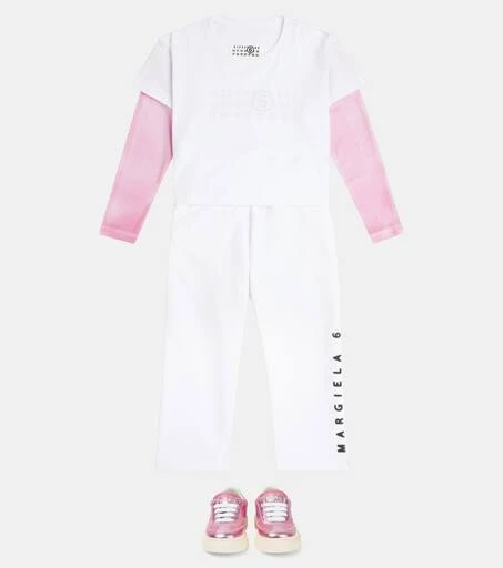 MM6 Logo cotton jersey top 2