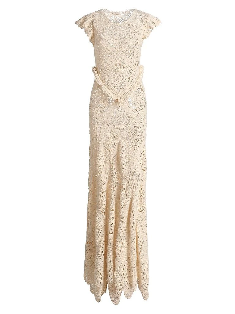 Ulla Johnson Women's Annalisa Crochet Maxi Dress - Cowrie - Size Small Ulla Johnson Women's Annalisa Crochet Maxi Dress - Cowrie - Size Small