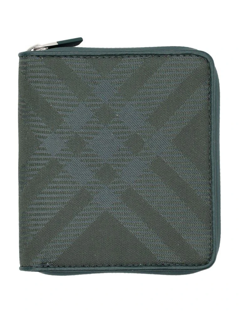 Burberry Burberry Checkered Jacquard Zip-Around Twill Wallet 1