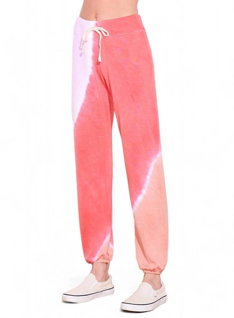 Sundry Women's Basic Sweatpants In Tie Dye Rosebud Jam Pink 1