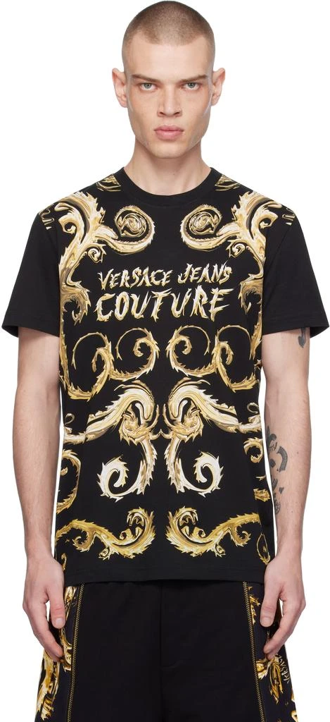 Versace Black Chromo Couture Slim-Fit T-shirt 1