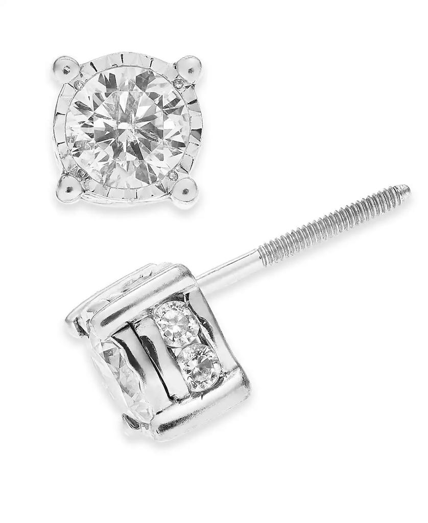 TruMiracle Diamond Stud Earrings (1-1/2 ct. t.w.) in 14k White, Yellow or Rose Gold