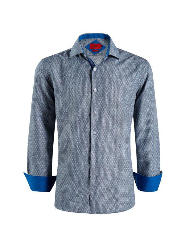 Elie Balleh Slim Fit Geometric Print Shirt