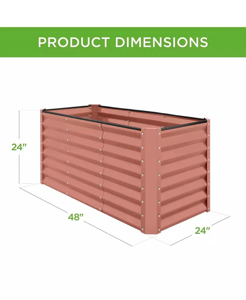 Best Choice Products 4x2x2ft Outdoor Metal Raised Garden Bed, Planter Box for Vegetables, Flowers 2