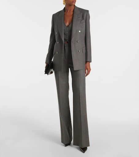 Tom Ford High-rise wool twill bootcut pants 2