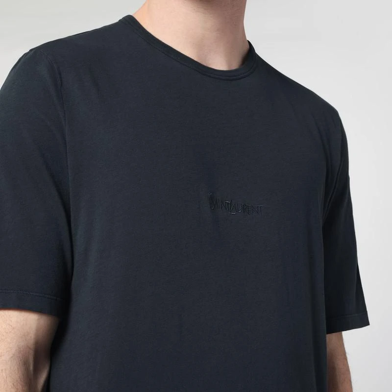 Yves Saint Laurent Black washed cotton T-shirt 4