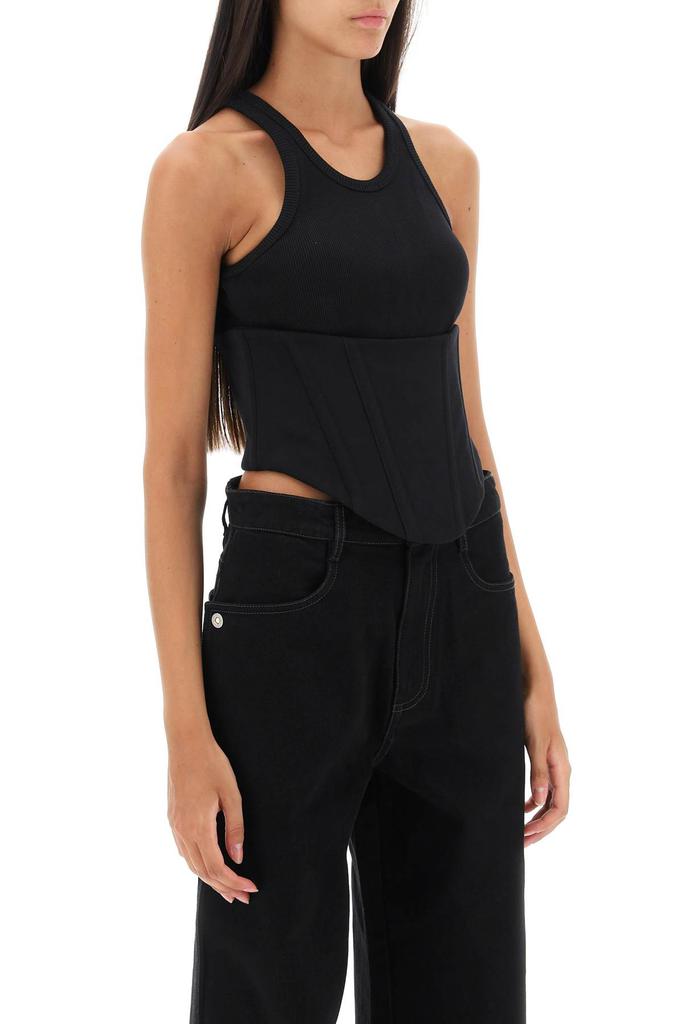 DION LEE tank top with underbust corset