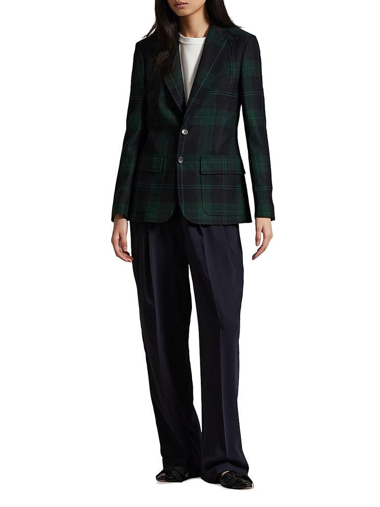 Ralph Lauren Plaid Wool Blazer