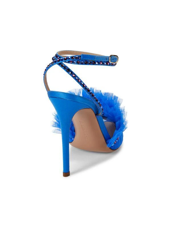 Andrea Wazen Franca Embellished Fringe Slingback Pumps 3