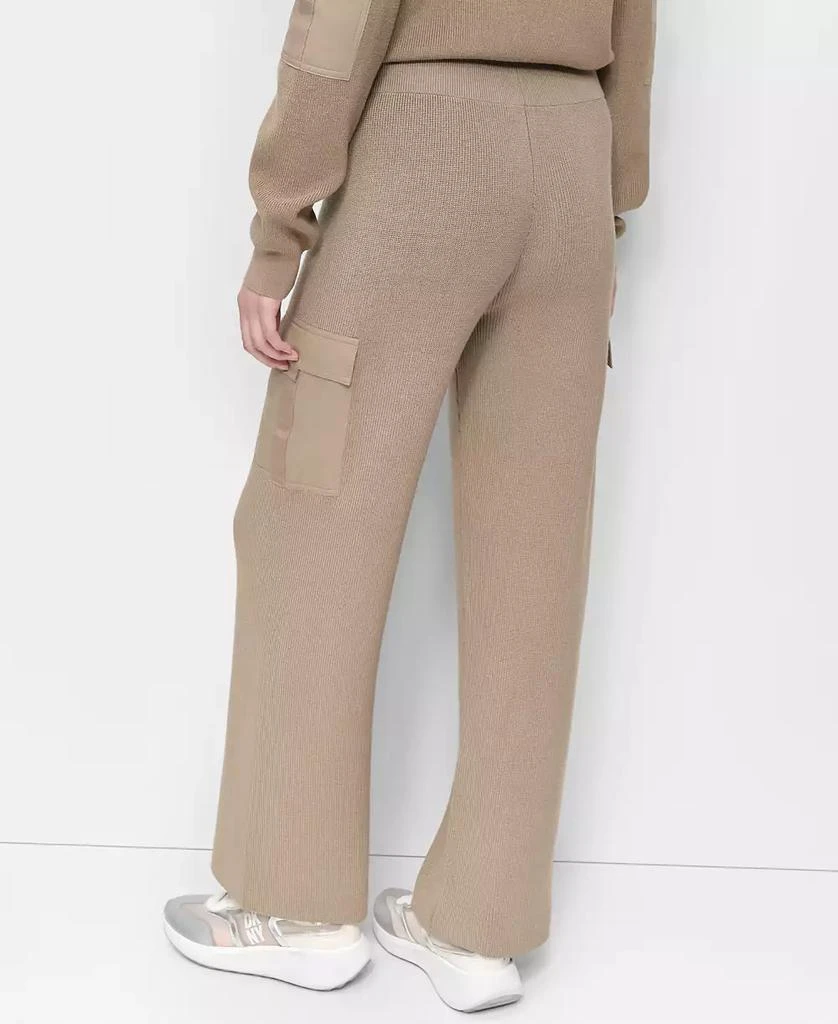DKNY Women's Knit Straight-Leg Cargo Pants 2