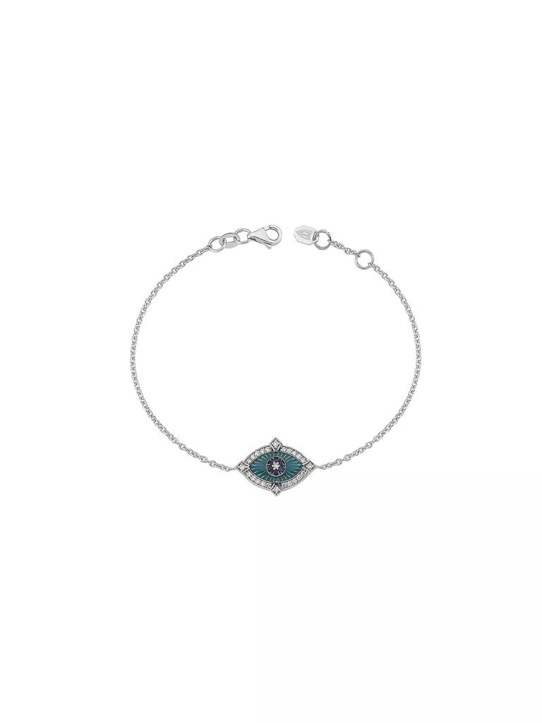 Melis Goral Guardian 14K White Gold, Diamond & Sapphire Bracelet