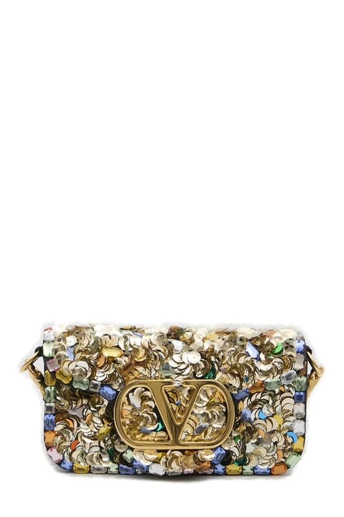 Valentino Valentino	Locò Embellished Foldover Top Shoulder Bag 1