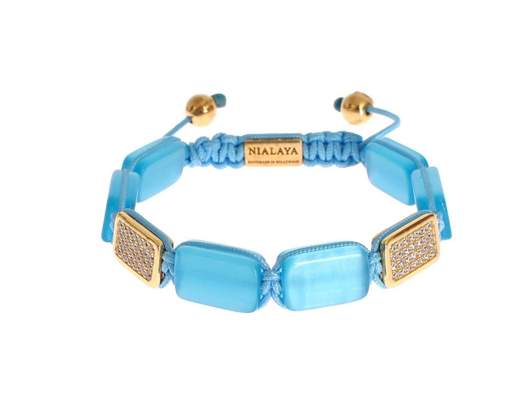 Nialaya Nialaya CZ Opal 18K Gold 925 Bracelet