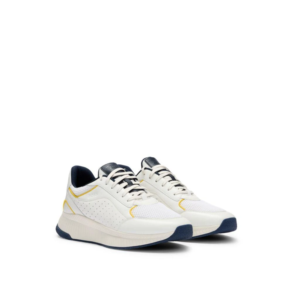 Hugo Boss Porsche x  perforated-leather trainers with ridged outsole 1