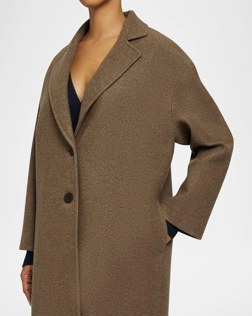 Santorelli Long Button-Down Wool Coat 4