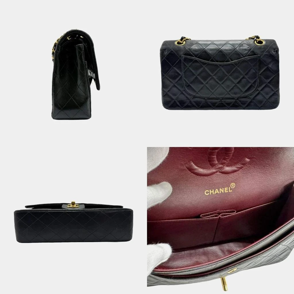 Chanel Chanel Black Leather Medium Classic Double Flap Shoulder Bag 2