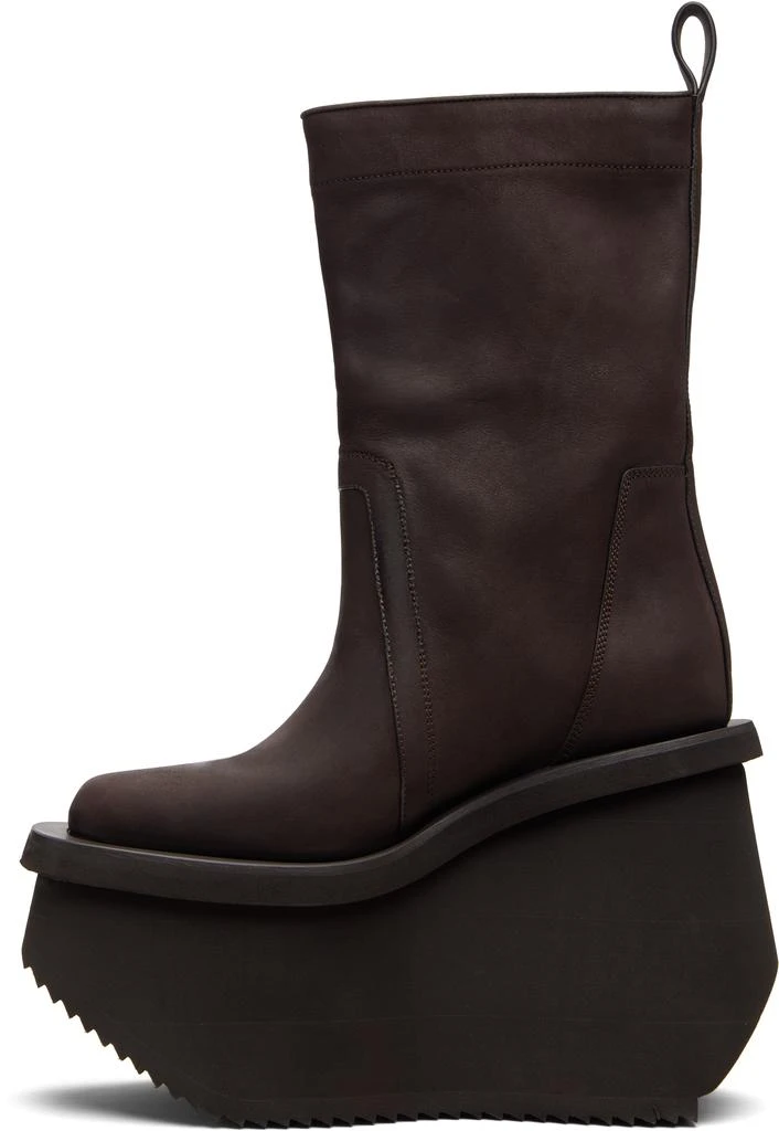 Rick Owens Brown Concordians Factory Boots 3