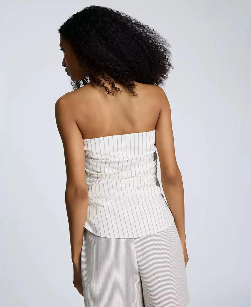 Kenneth Cole Women's Strapless Fitted Side-Pleat Top 5