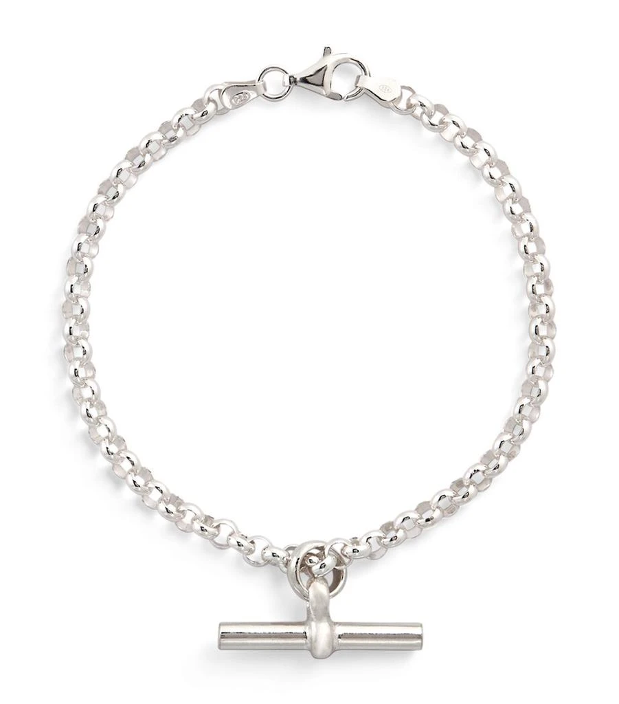 TILLY SVEAAS Sterling Silver T-Bar Belcher Chain Bracelet 1