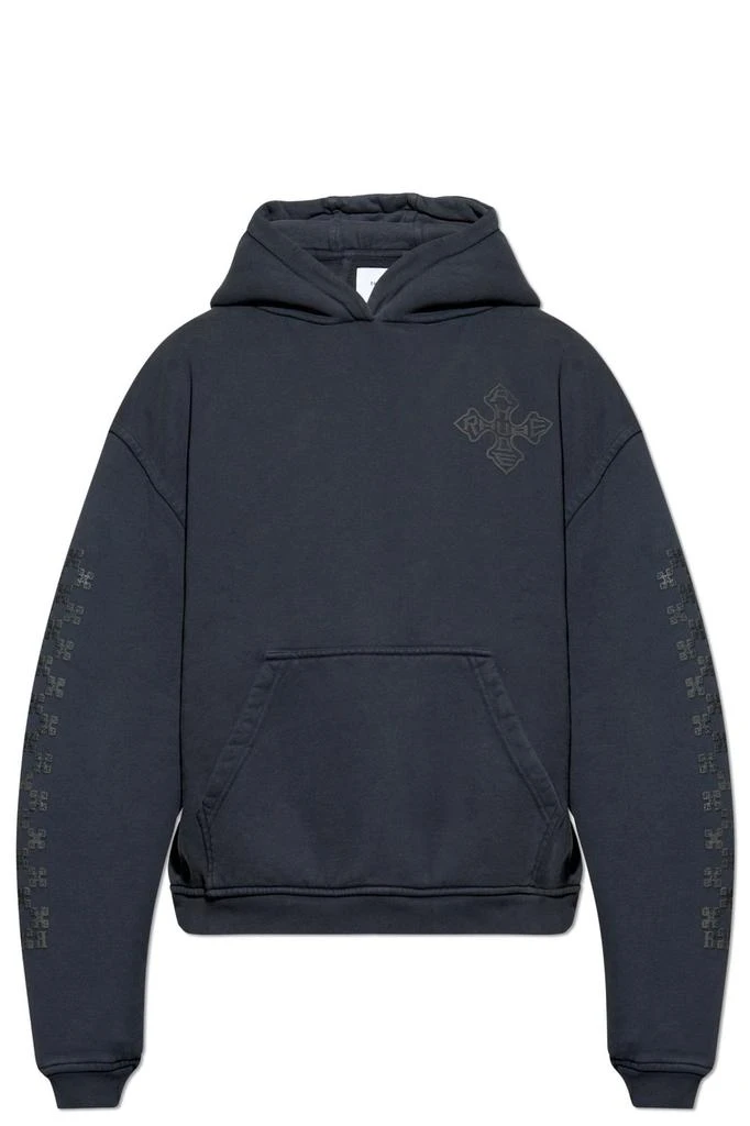 Rhude Rhude Long Sleeved Cross-Logo Hoodie 1