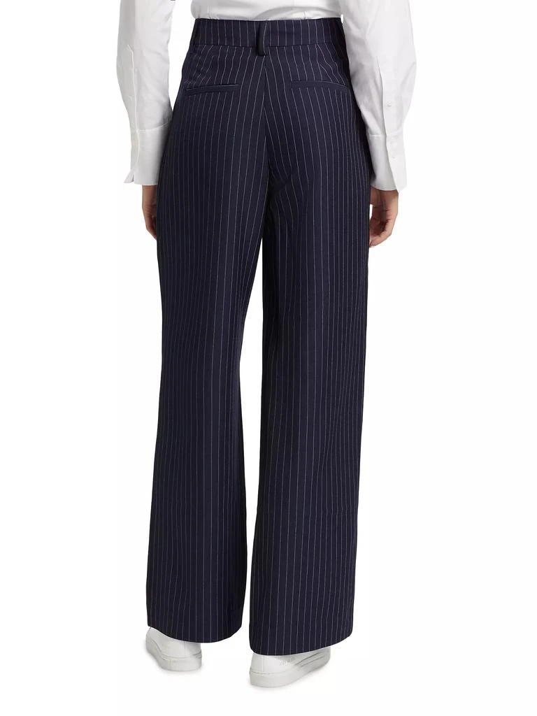 Reformation Alex Pinstriped Mid-Rise Straight-Leg Pants 5