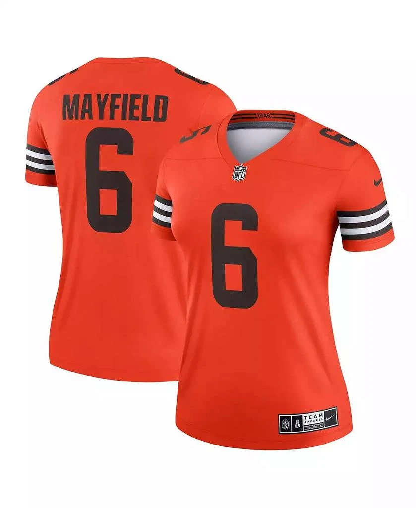 NIKE Women's Baker Mayfield Orange Cleveland Browns Inverted Legend Jersey 1