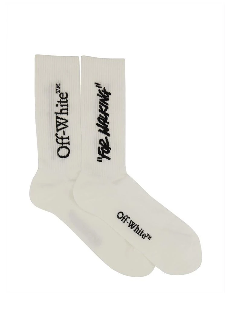 Off-White Off-White Logo Detailed Ribbed Socks 1