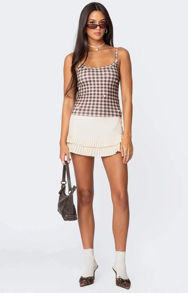 Edikted Flower Field Gingham Tank Top 2