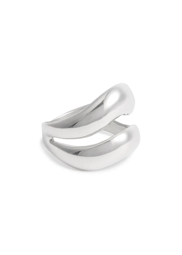 AGMES Double Wave sterling silver ring  4