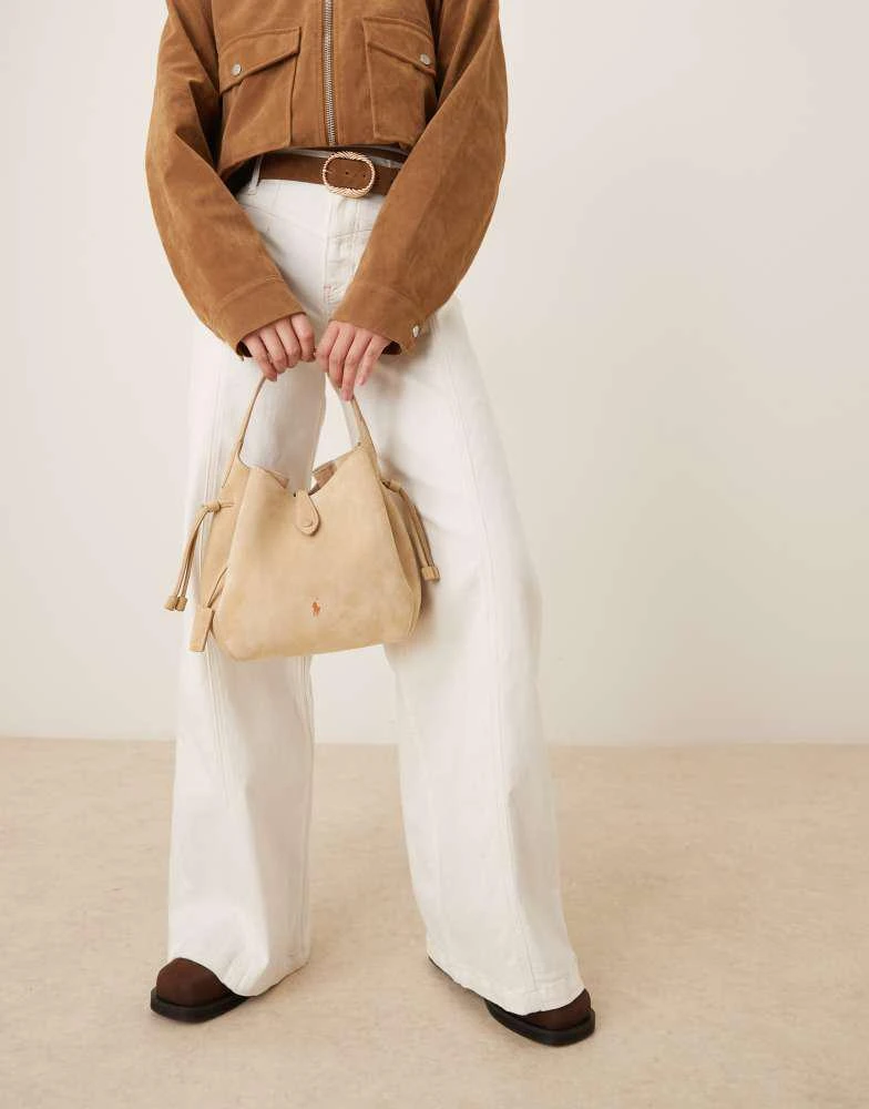 Ralph Lauren Polo Ralph Lauren 100% leather suede crossbody bag in ecru 2