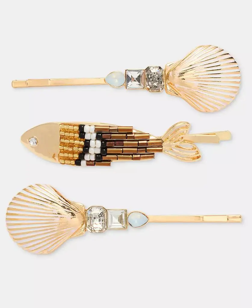 Lonna & Lilly 3-Pc. Beaded Sealife Bobby Pin Set