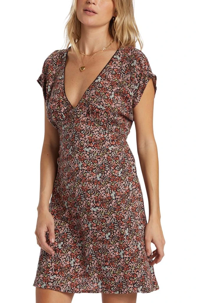 Billabong Bright Skies Button Front Crepe Minidress 5
