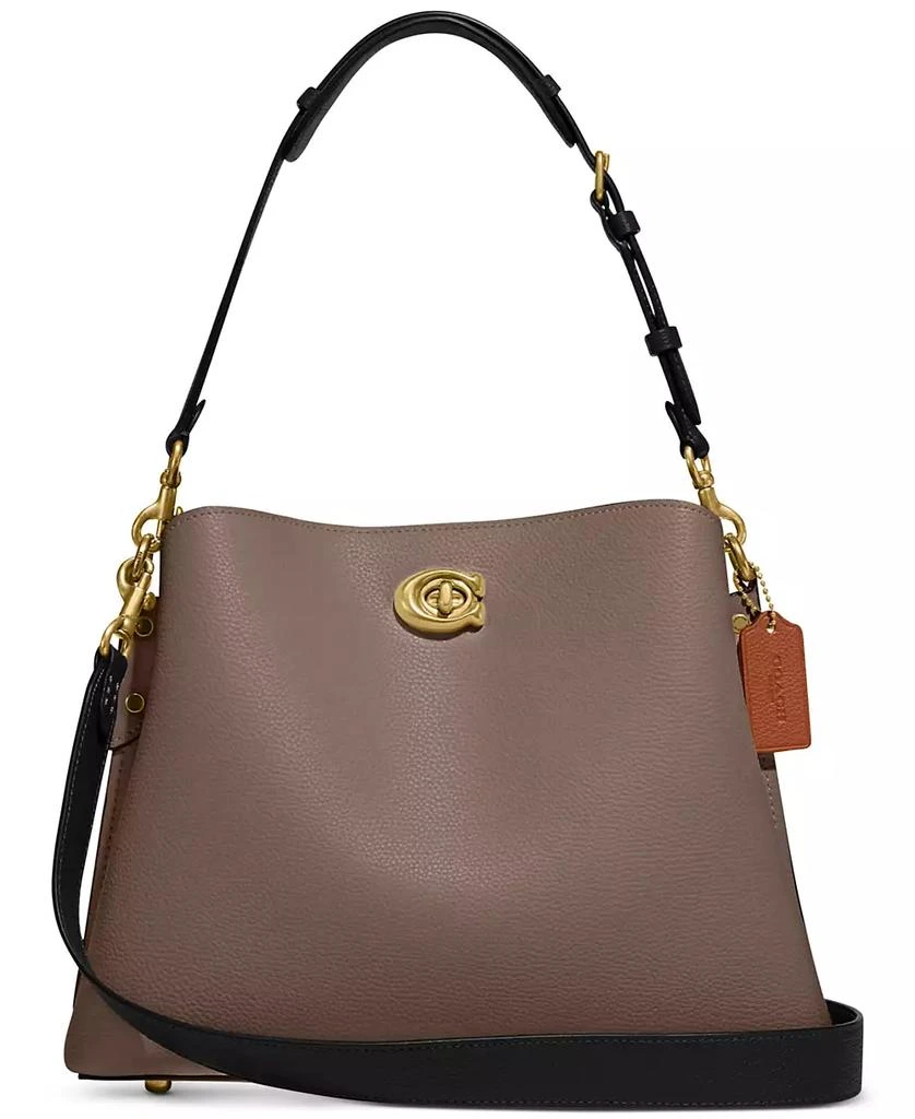 Coach Pebble Leather Willow Shoulder Bag with Convertible Straps 1