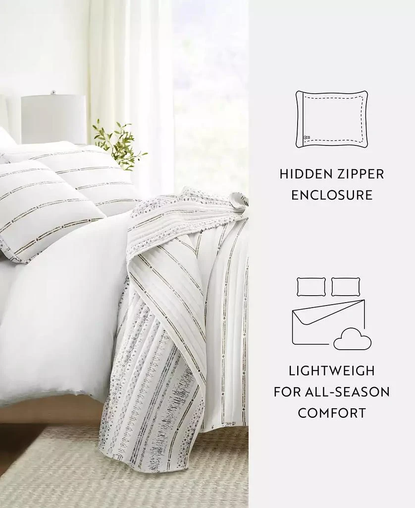 IENJOY HOME Relic Stripe Reversible 2-Pc. Quilt Set 6