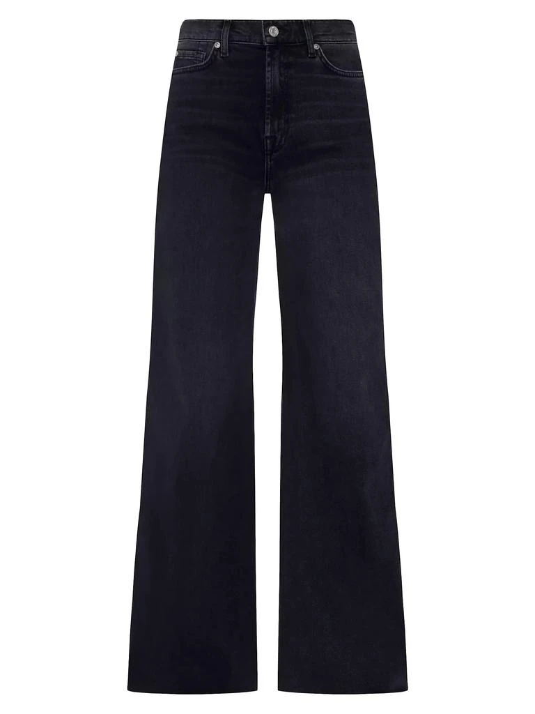 7 For All Mankind Lotta Mid-Rise Stretch Wide-Leg Jeans 1