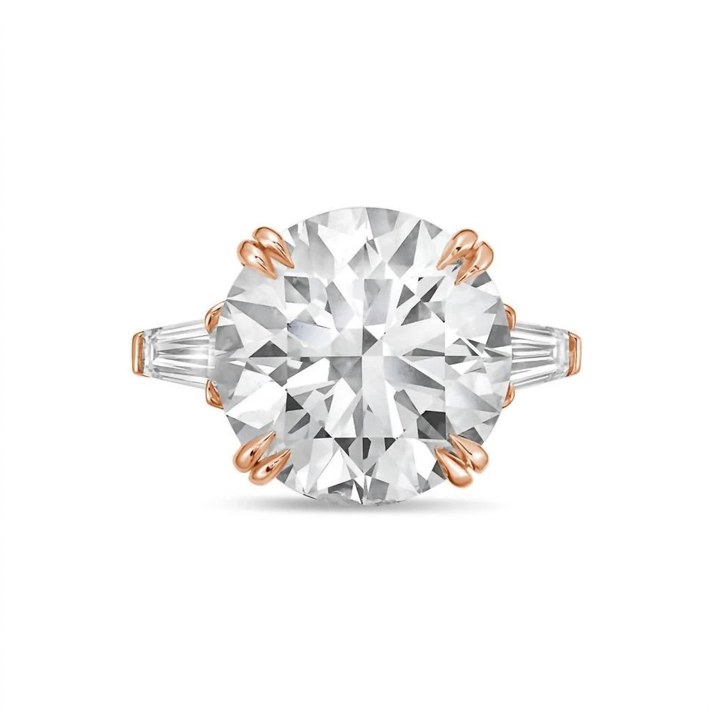 Diana M Jewels Diana M Jewels - Women's Round & Baguette Lab-grown Diamond Jewelry Ring (2.00 Ct) - Classic