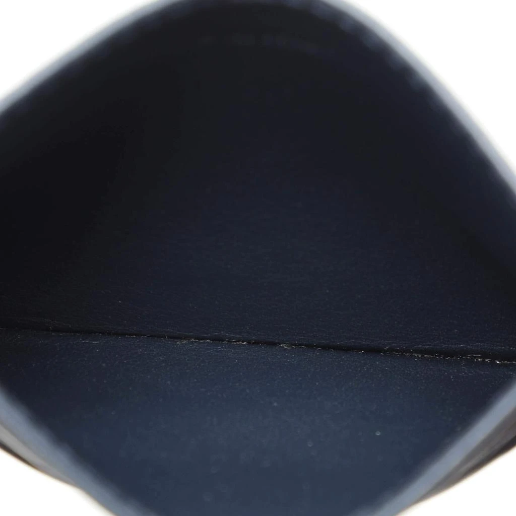Ermenegildo Zegna Ermenegildo Zegna Navy Blue Woven Leather Pelle Tessuta Card Holder 2