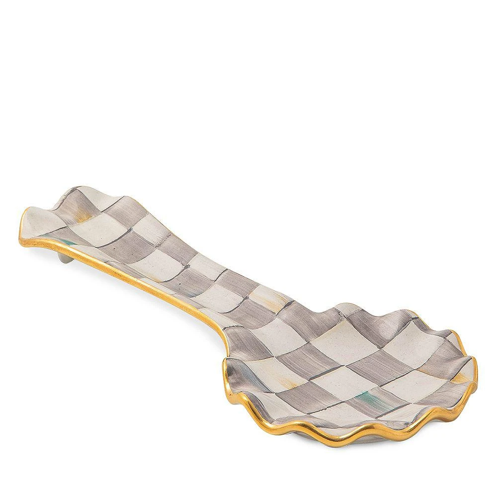 MacKenzie-Childs Sterling Check Spoon Rest 1