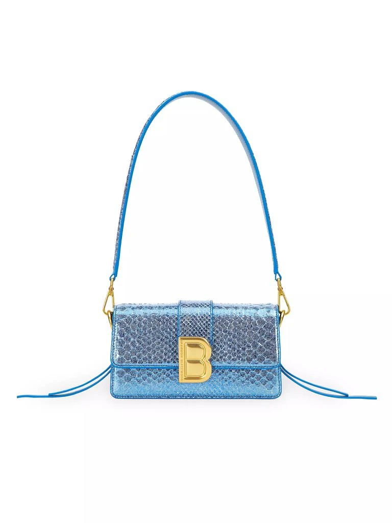 Brandon Blackwood Medium Nia Metallic Python Shoulder Bag 1