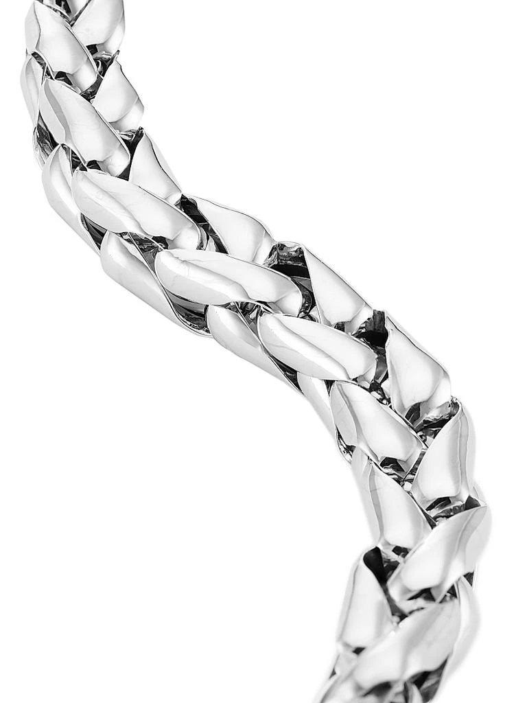 Lauren Rubinski 14K White Gold Medium Wheat Chain Bracelet 3