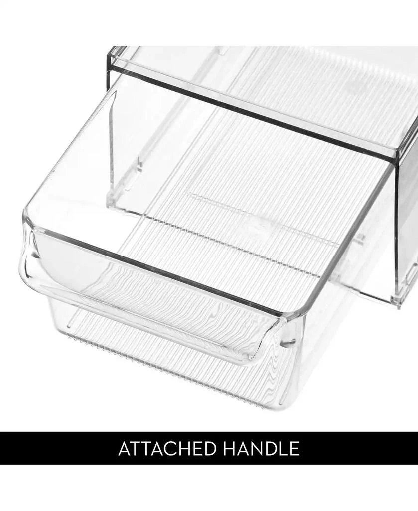 iDesign Stackable Kitchen Storage Drawer - Set of 2 - Clear 6
