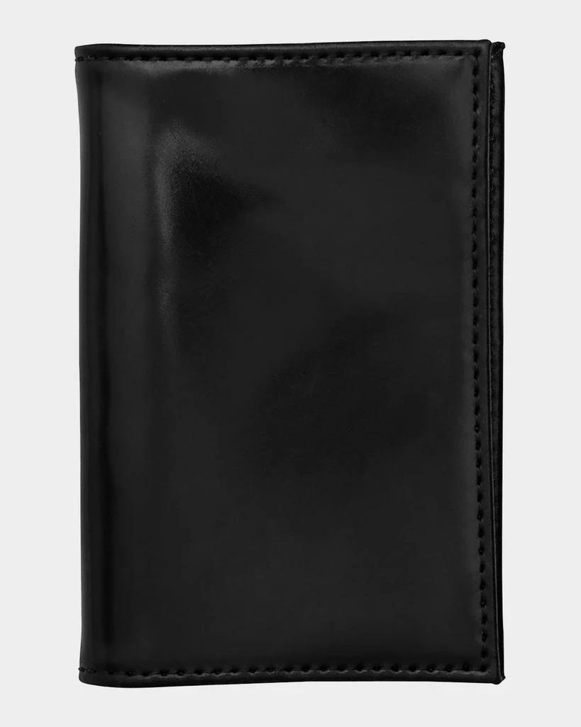 Abas Men's Cordovan Leather Vertical Bifold Card Case 1