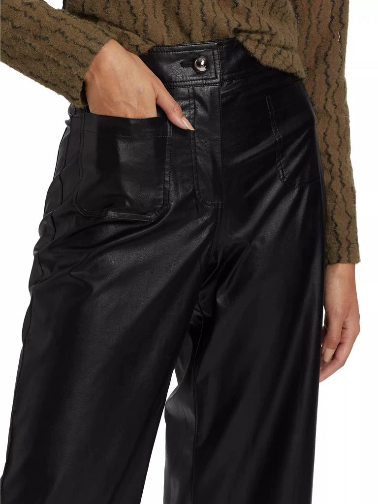 If Only Studio Faux Leather Wide-Leg Pants 6