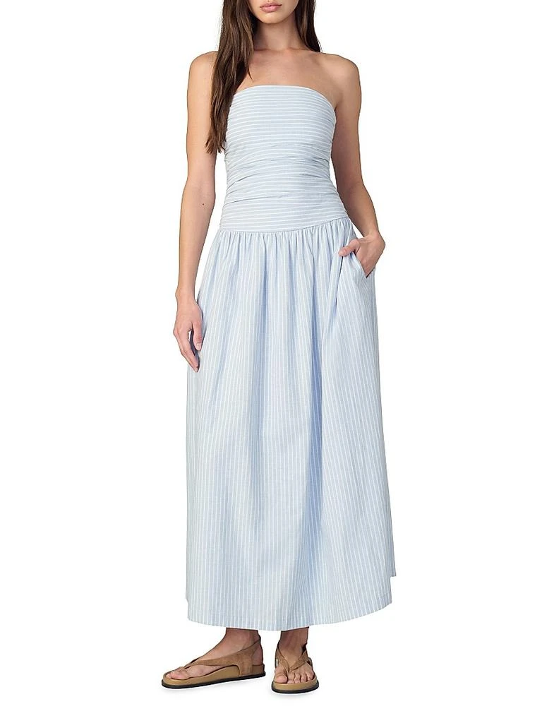 The Reina Maxi Dress - Blue/White Stripe, Size M, by Joe's Jeans