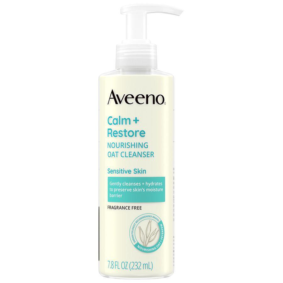 Aveeno Calm + Restore Nourishing Oat Sensitive Skin Cleanser Fragrance-Free