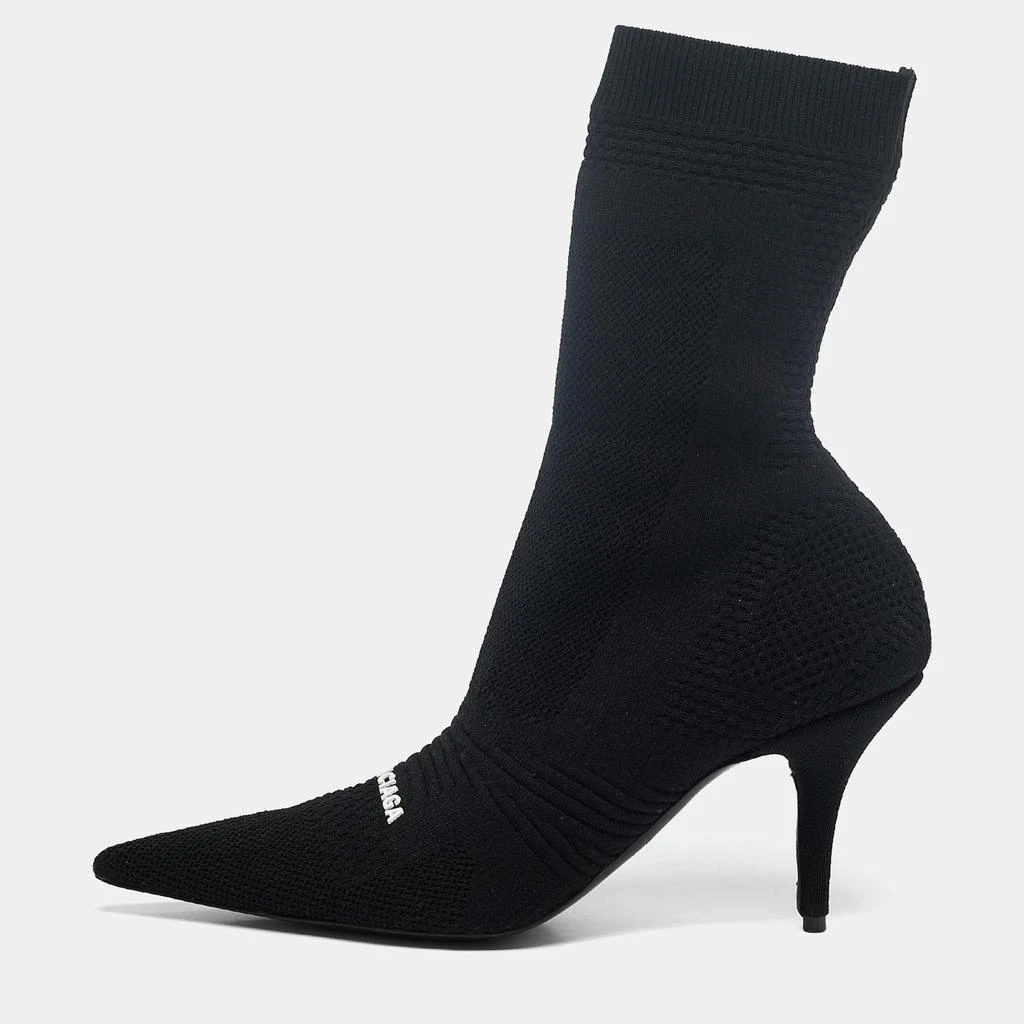 Balenciaga Balenciaga Black Knit Fabric Knife Ankle Socks Boots Size 39 1